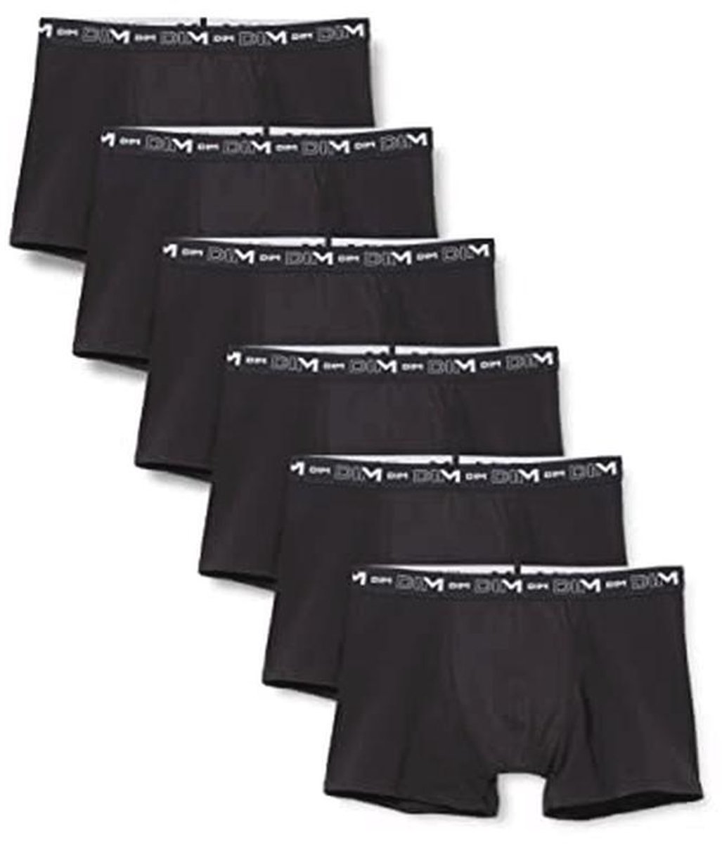 Ademende Boxershorts voor Heren van Katoen - Stretch, Optimale Grip, 6 Stuks, Zwart, 3XL