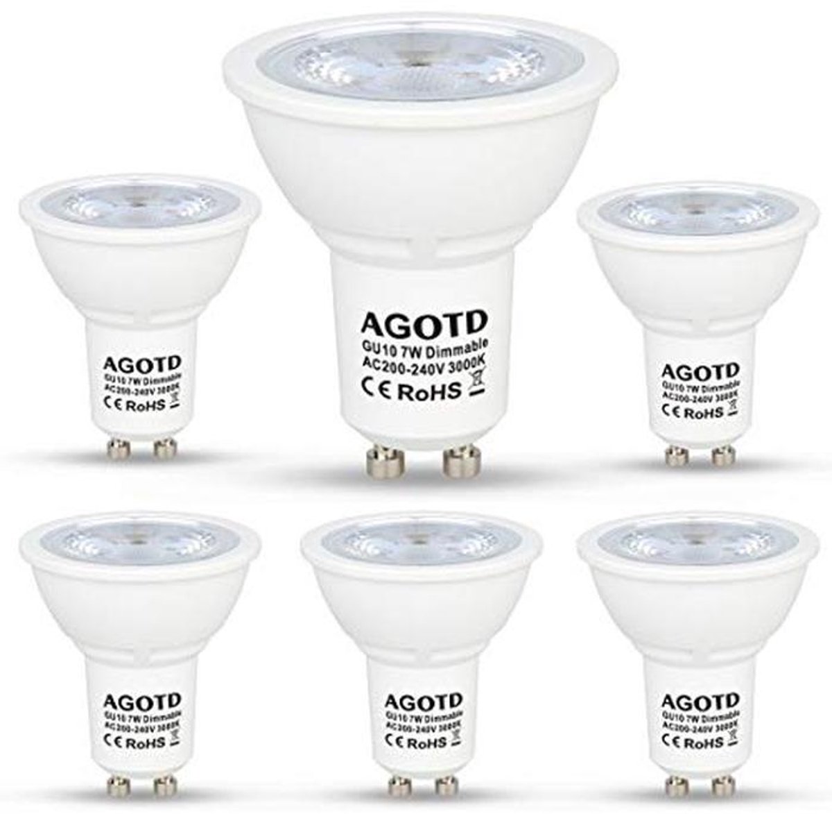 Dimbare GU10 LEDlampen - Energiezuinige 7W Lampen met Warm Wit Licht
