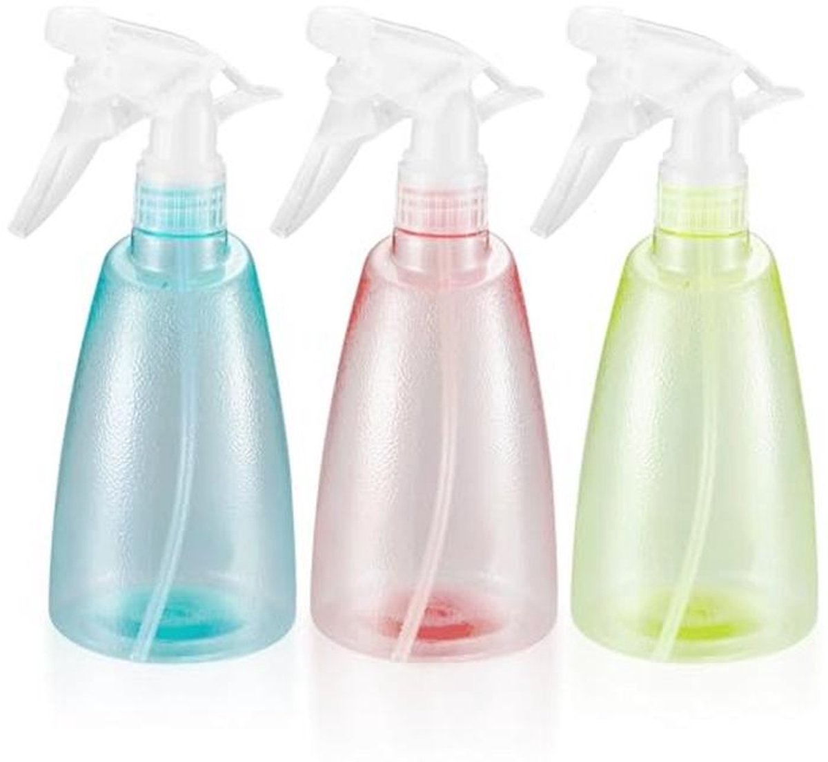 Spuitflessen 500 ml - 3 stuks - Mistsproeiers voor Planten, Tuin, en Huishoudelijk Gebruik - Roze/Groen/Geel