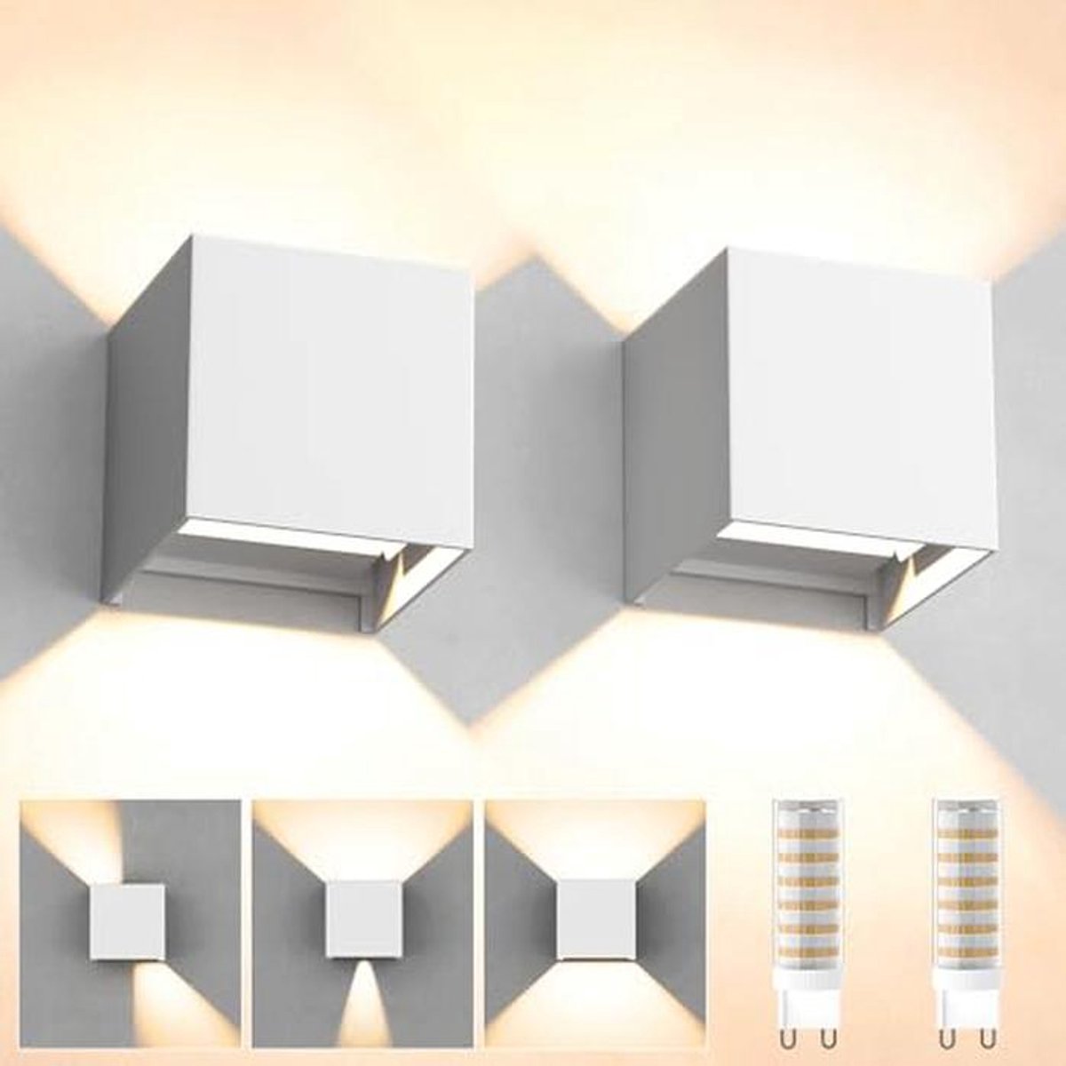 Wandlamp Binnen en Buiten met Vervangbare G9 LED-lamp - Waterdicht en Verstelbaar