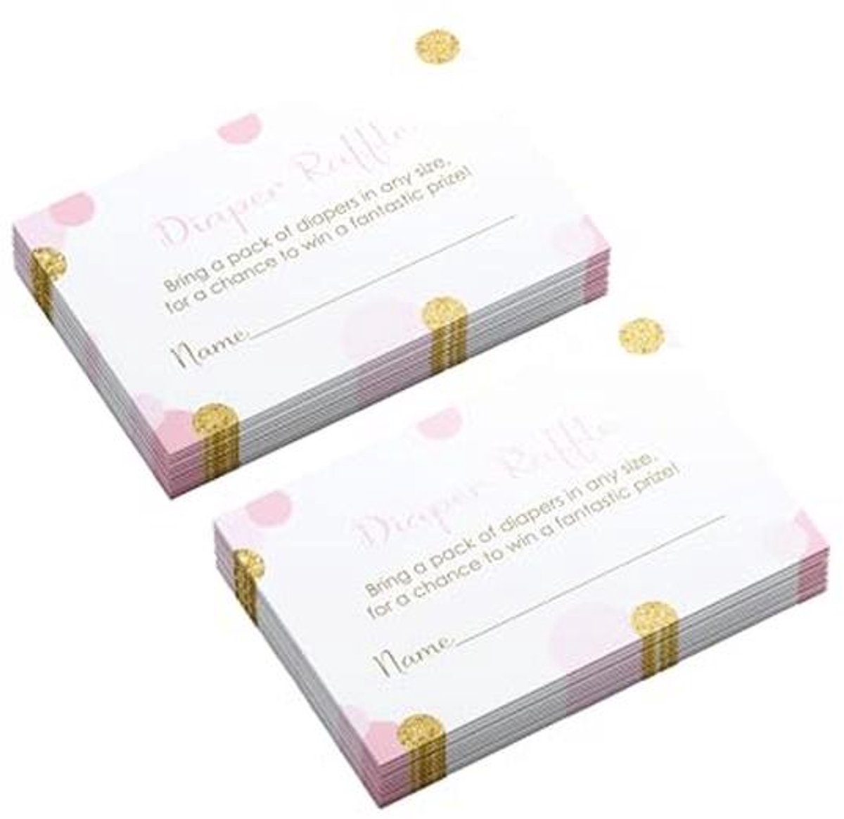 Roze en gouden baby shower luierlotto spel set van 25