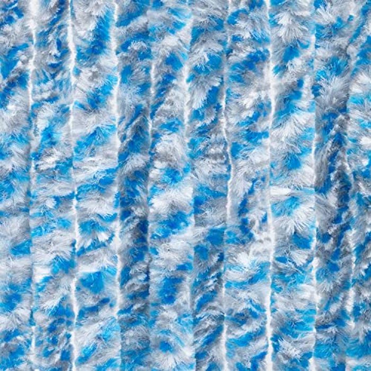 Chenille Deurgordijn 90x220 cm | Fijne Insectenwering en Vliegenbescherming voor Caravan en Camping | Blauwe, Grijze en Witte Motiven
