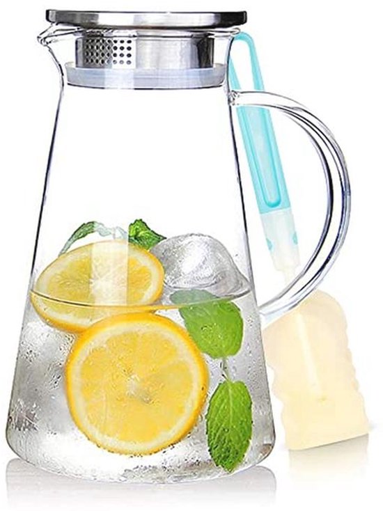 Yirilan 2,2 Liter 74 Ounce Karaf, Glazen Kan, Karaf Met Deksel Waterkan Kan 591272739
