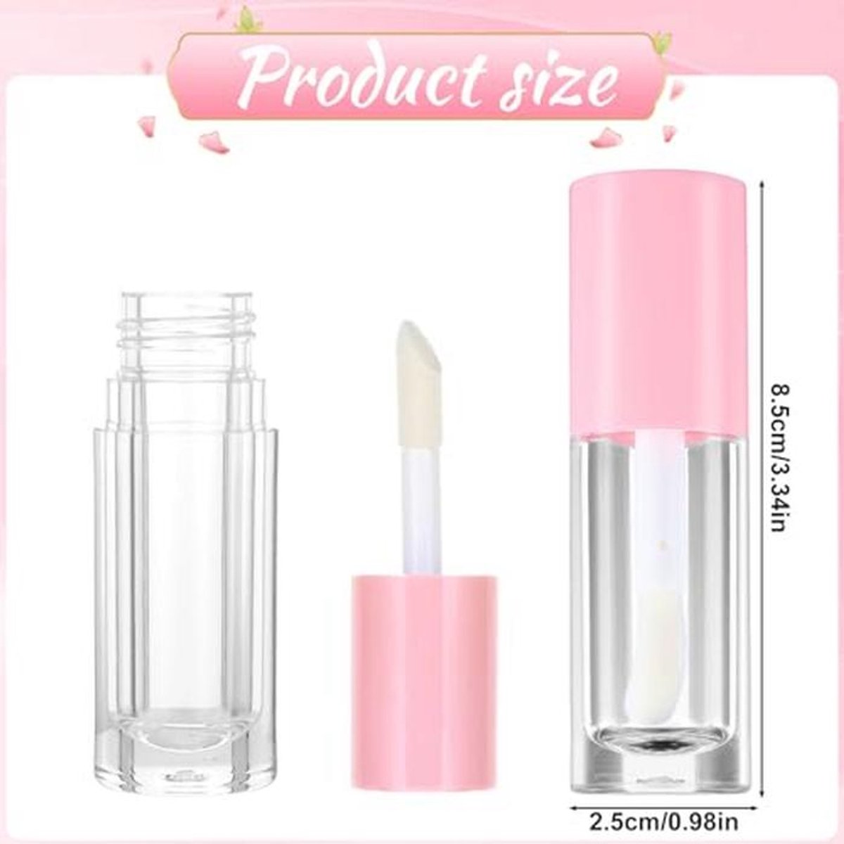 Navulbare lipglossbuizen - 4 stuks in verschillende kleuren
