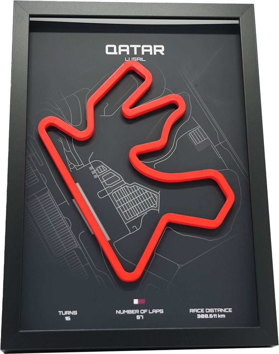 Lusail Qatar 3D F1 circuit schilderij