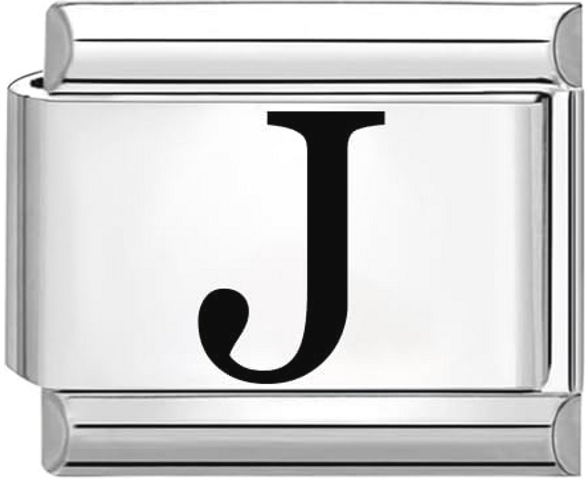 9mm Italiaanse Bedel Module voor Schakelarmbanden - Roestvrij Staal en Zirkonia