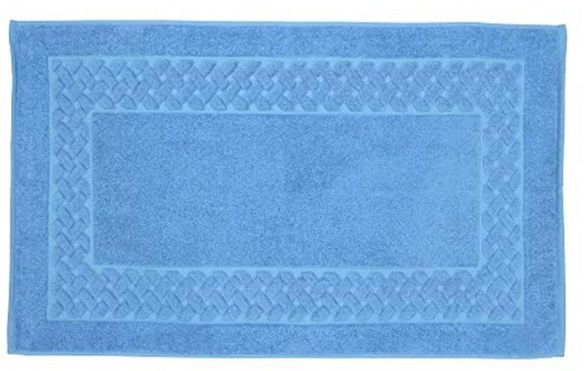 Badmat 50 x 80 cm, hemelsblauw, 100% katoen, absorberend en comfortabel