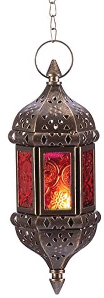 Marokkaanse Hanglamp Lantaarn voor Theelicht Kaarsen - Decoratieve Lantaarn voor Binnen en