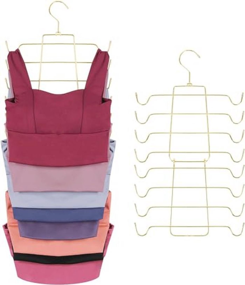 Set van 3 Ruimtebesparende Tanktop Hangers voor Beha's en Kledingorganisatoren
