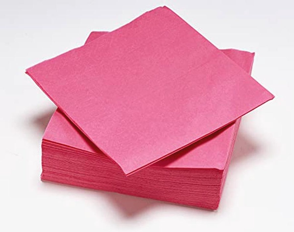 50 Fuchsia Servetten - 2-laags, FSC® Gecertificeerd - 33 x 33 cm