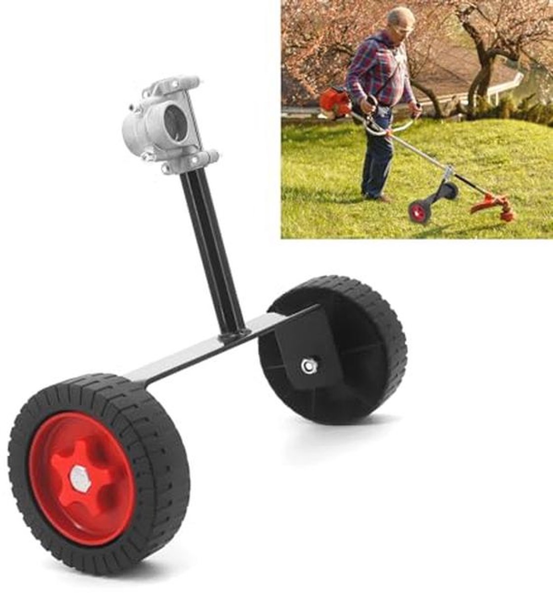 Verstelbare Steunwielen voor Grastrimmers - Universele Accessoires voor Tuinmachines