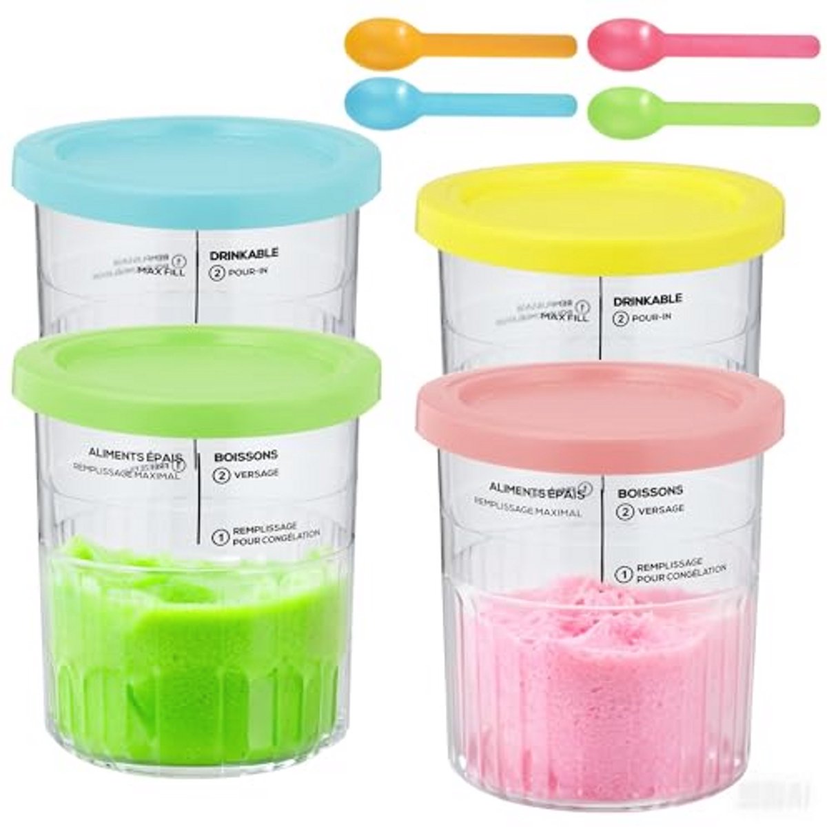 IJscontainer 680 ml - Ijsemmer met Deksel voor IJsmachine en IJsbekers