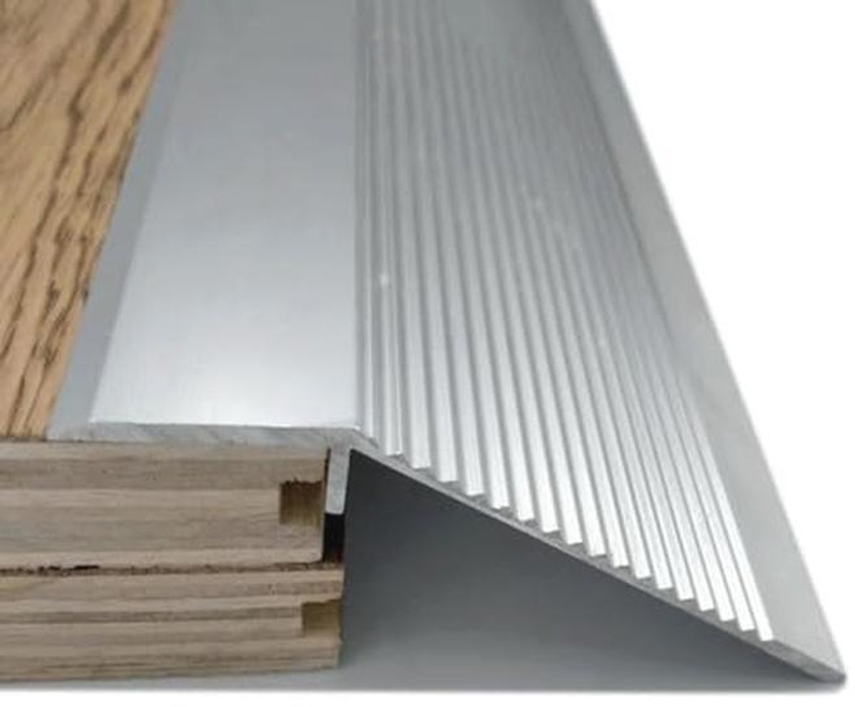 Vloer Overgang Strip voor Houten en Tegelvloeren - 100mm Breed, 10mm-50mm Hoogte Compensatie, Aluminium Afdekstrip
