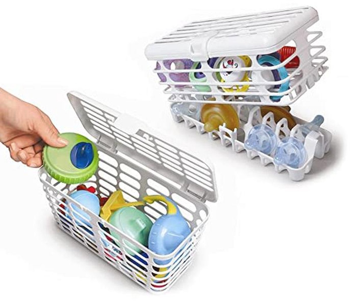 Vaatwasmachinemand voor baby's en peuters - BPA-vrij, grote capaciteit, reinigingsaccessoires