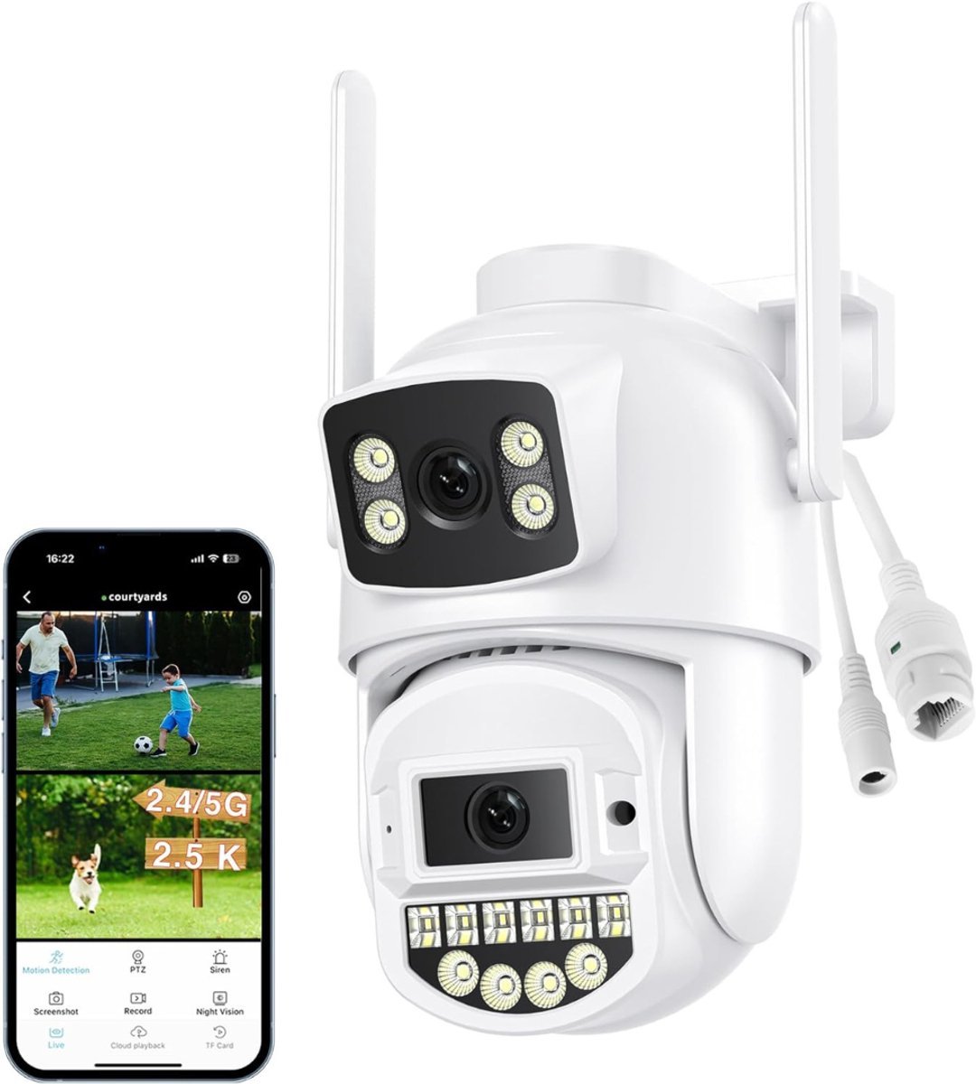 Thuys – Camerabewaking – Beveiligingscamera Draadloos Buiten – Bewakingscamera