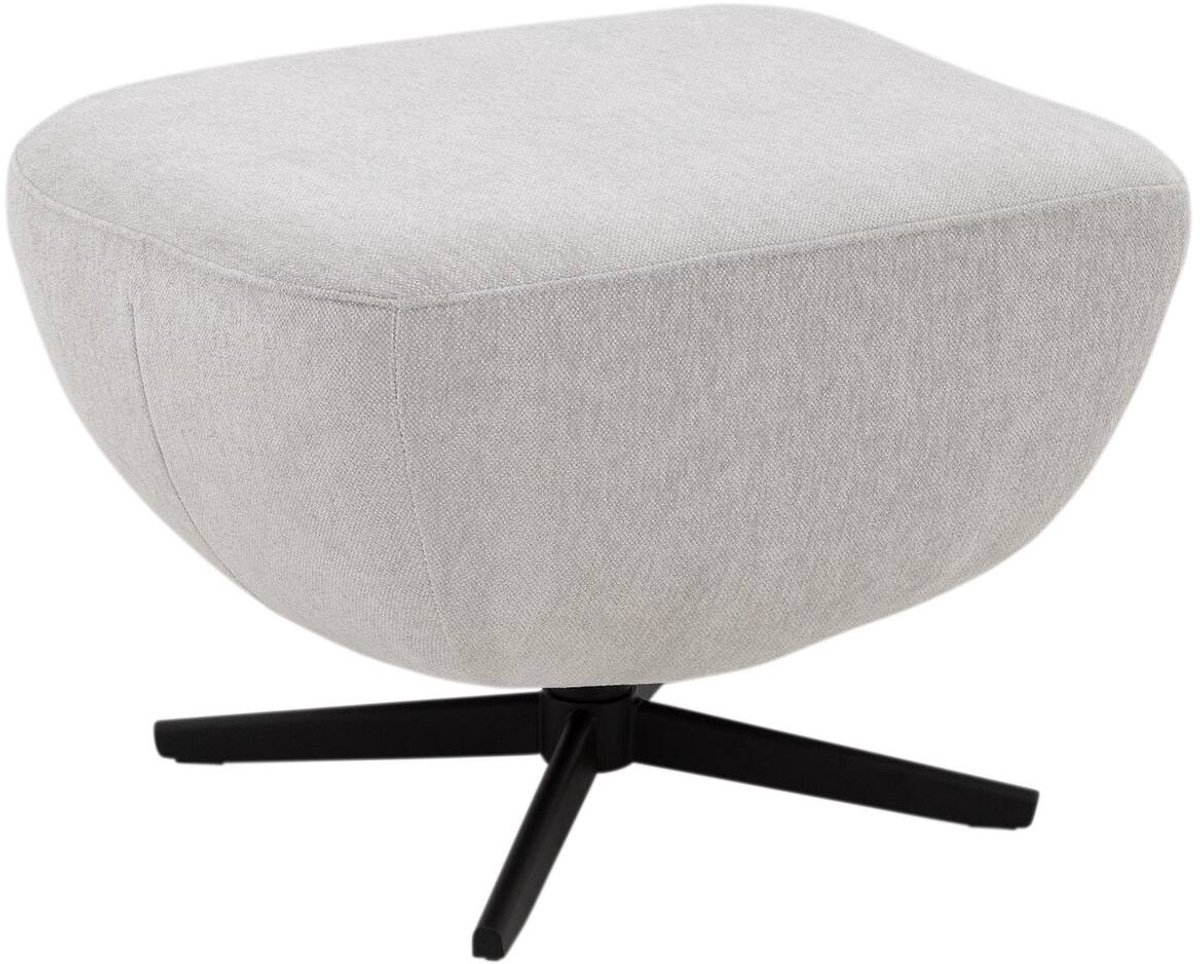 Goossens Saar hocker - Stof - Beige - 53 x 47 x 62 cm