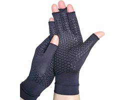 KANGKA® Reuma Handschoenen maat M - Compressie Handschoenen met Open vingertoppen voor Verlichting van Reuma en Artritis - Reuma Handschoenen Dames en Heren