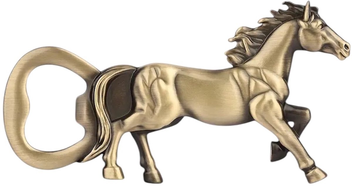 Flesopener Paard ( Bronskleurig ) 5.5 x 10.7 cm