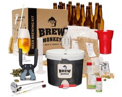 Brew Monkey Platinum Blond - Bierbrouwpakket - Brouwen met Verse Ingrediënten - Zelf Bier Brouwen Bierpakket - Startpakket - Gadgets Mannen - Verjaardagscadeau voor Mannen