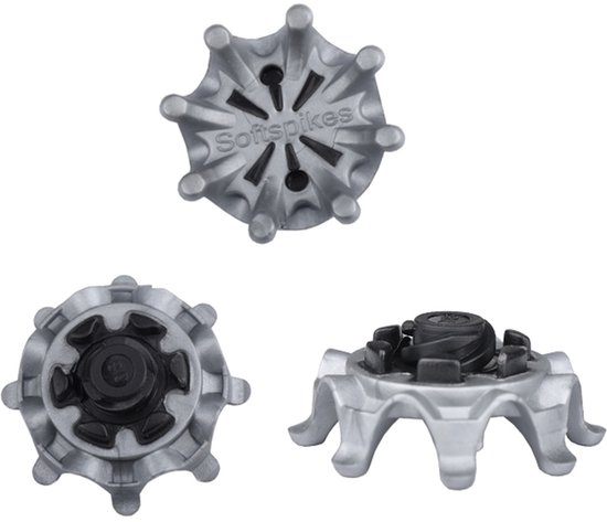 18 stuks - Golfschoen spikes - Zachte quick-spin spikes - Vervangende noppen voor golfschoen spikes - Grijs - Zwart - 2.5*1 cm - Geschikt voor golfschoenen — afbeelding 2