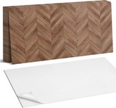 Bruin Visgraatpatroon - 60 cm x 30 cm - 6 stuks