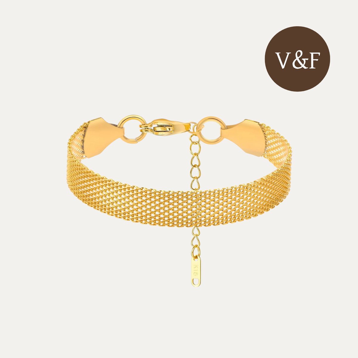 V&F Armband dames goudkleurig - Armband dames - Armbandjes dames - Sieraden