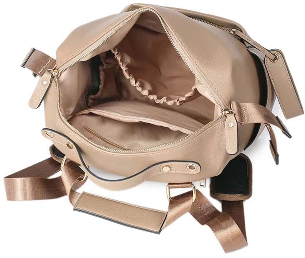 Multifunctionele Lederen Luiertas Grote Capaciteit Babytas Zwangerschaps Rugzak Babyverzorging Luiertassen Reizen Outdoor Baby Rugzak Mama Tas Luiertassen Opbergruimte Baby Essentials – foto 2