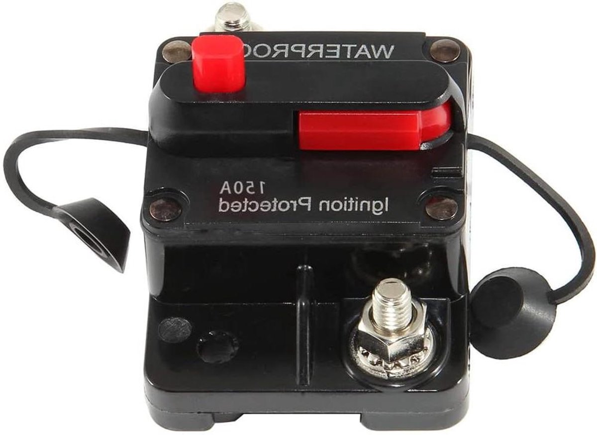 CSGoods - Waterdichte stroomonderbreker voor Boot Trolling Motor Marine ATV - Elektronisch Batterij Systeem - Handmatige Reset Switch - 150Amp