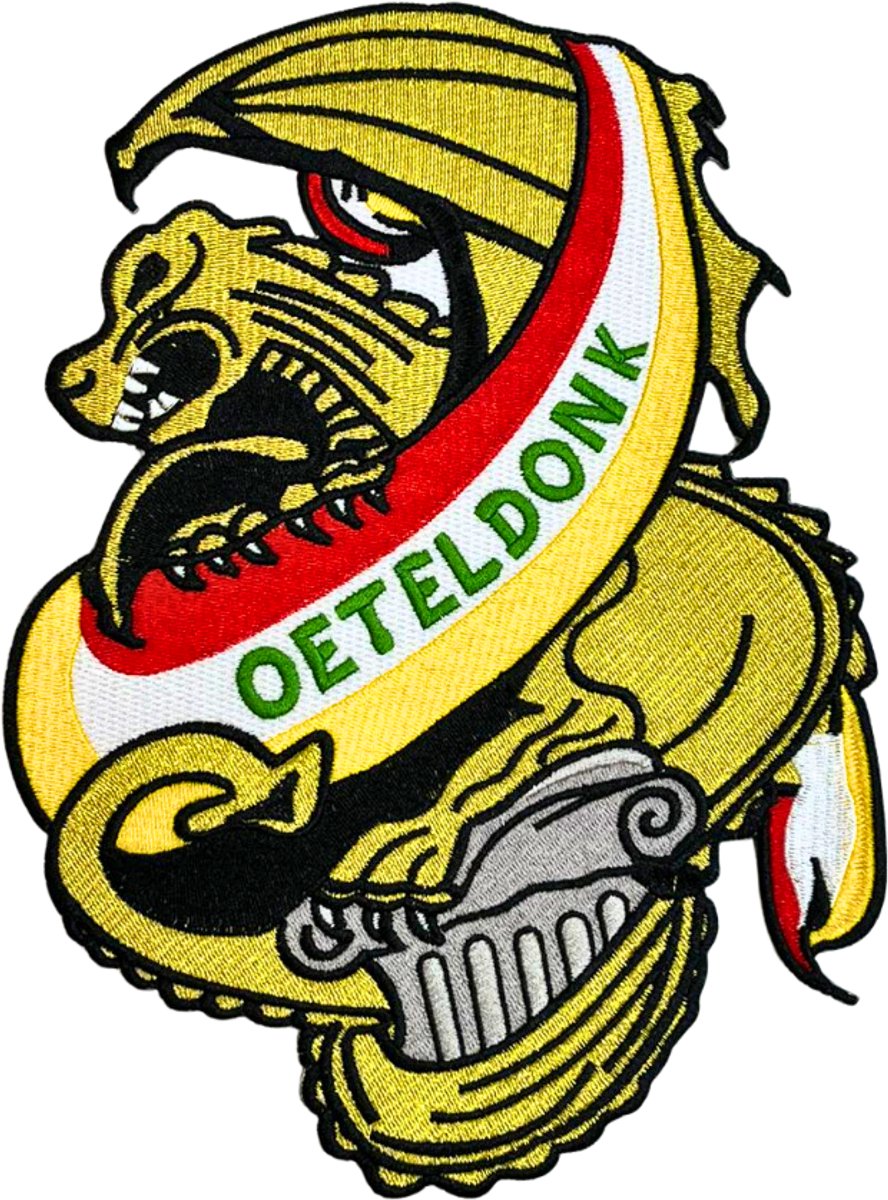 Rugembleem Oeteldonk - Draak - Goud