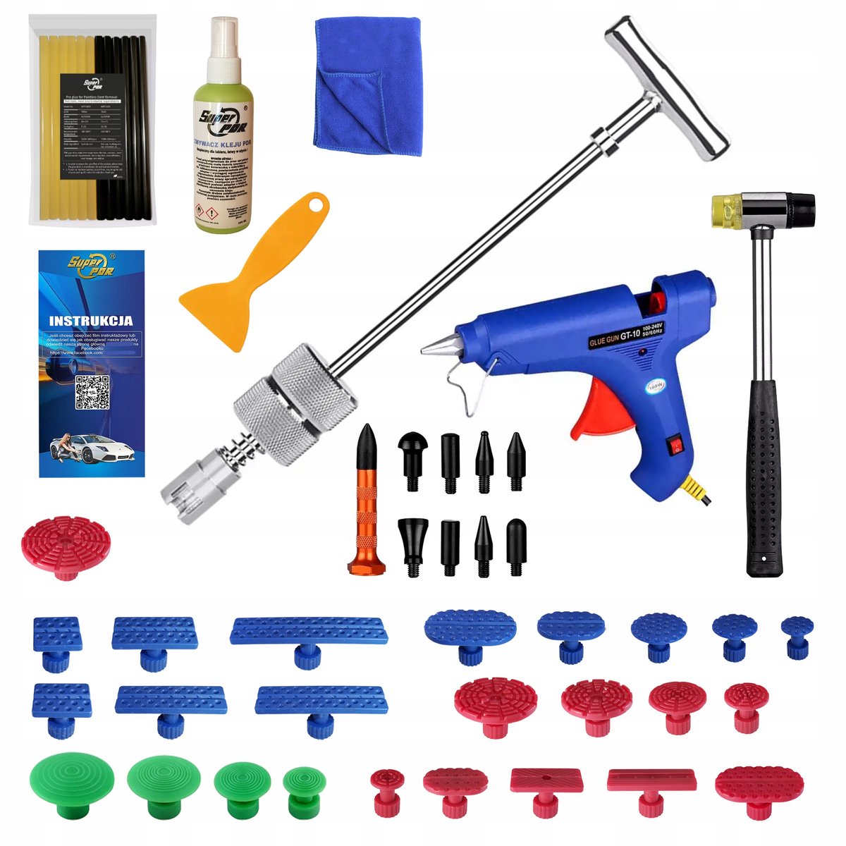 Professionele Set voor Deukverwijdering Auto - PDR Gereedschap