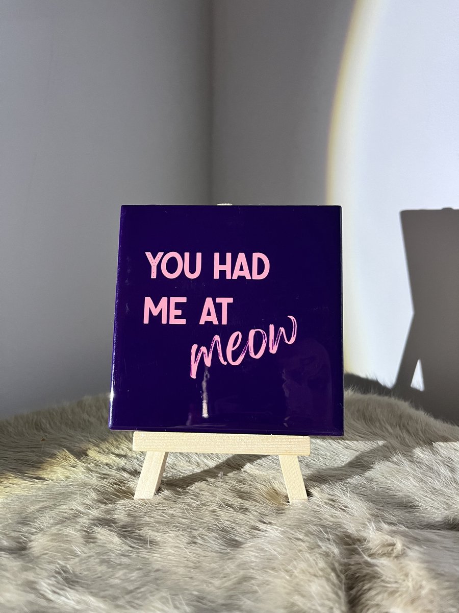 Tegeltje "You had me at meow" | Viva Femme | Tegeltjes met tekst