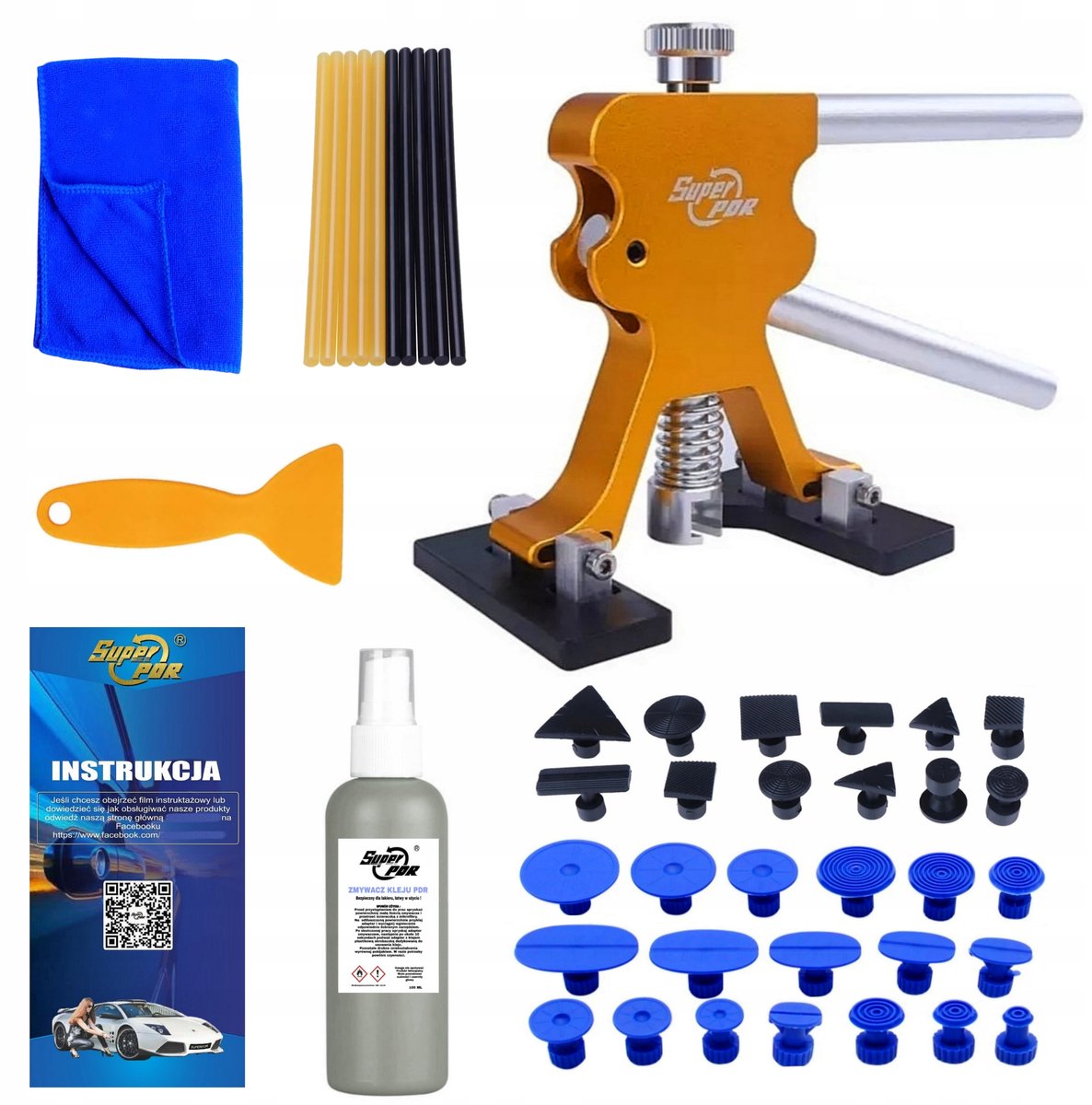 Professionele PDR-set voor het verwijderen van deuken - Complete reparatieset