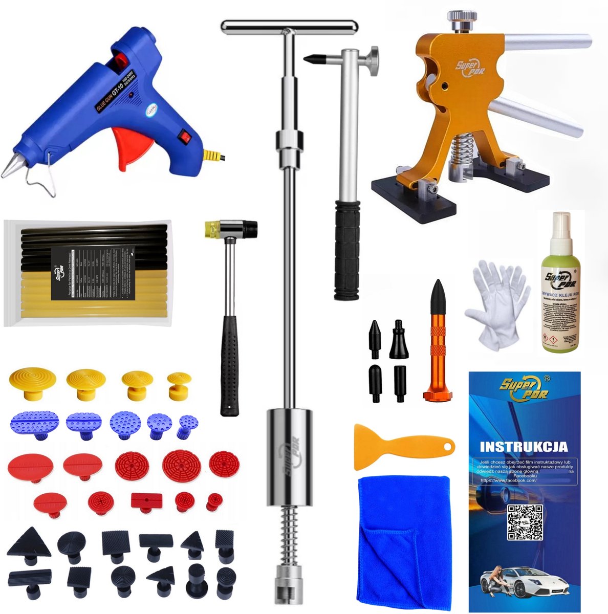 Krachtige PDR Kit: Lijmpistool, Trekker, Hamer & Cleaner