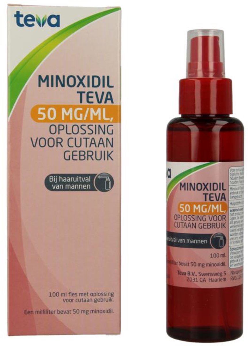 Teva - Minoxidil 5% - bij Haaruitval van Mannen 100ml - 50mg/ml oplossing