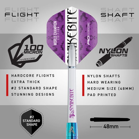 Red Dragon Peter Wright Snakebite Champion Series 90% Dartshopper Exclusives - Dartpijlen van Red Dragon — afbeelding 5