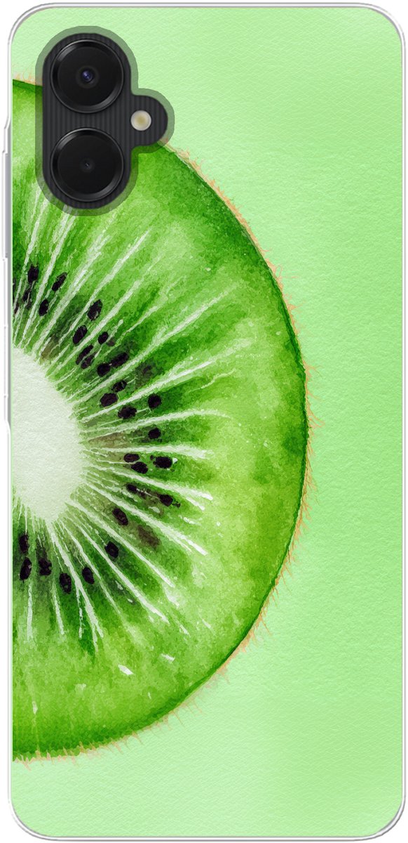 Telefoonhoesje Geschikt voor Samsung Galaxy A06 5G hoesje - Kiwi - Groen - Fris - Siliconen Telefoonhoesje Telefoonhoesje