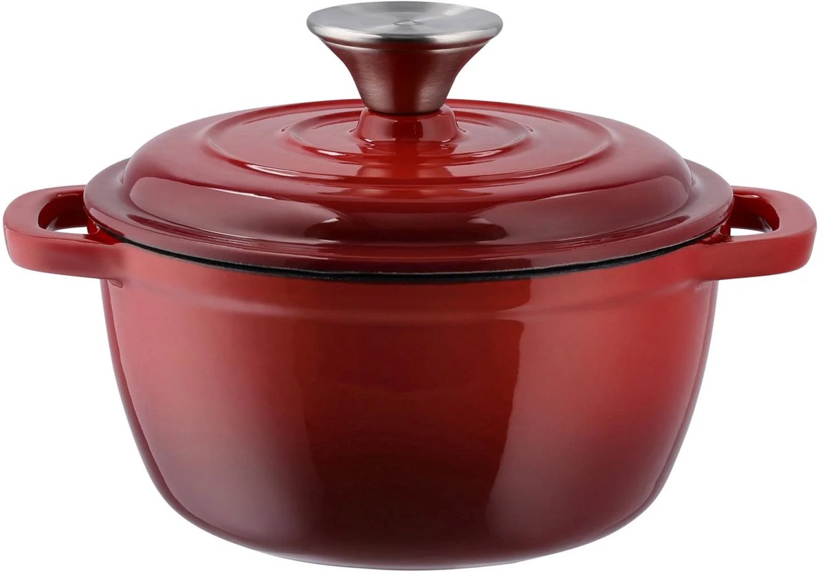 Silvercrest Gietijzeren braadpan - 16 cm - Rood - 1.35L