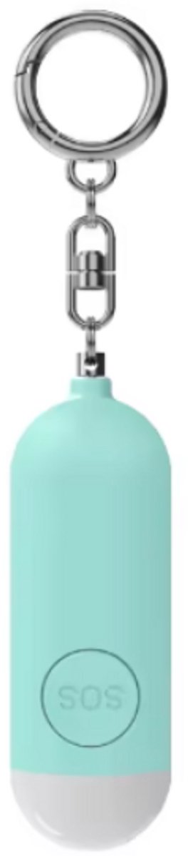mijnSOS - Schrillalarm - Blauw -130DB -Zelfverdediging - Schrill alarm - Alternatief pepperspray- Sleutelhanger Alarm - Zakalarm - Zelfverdedigings Sleutelhanger- Zelfverdedigingswapen