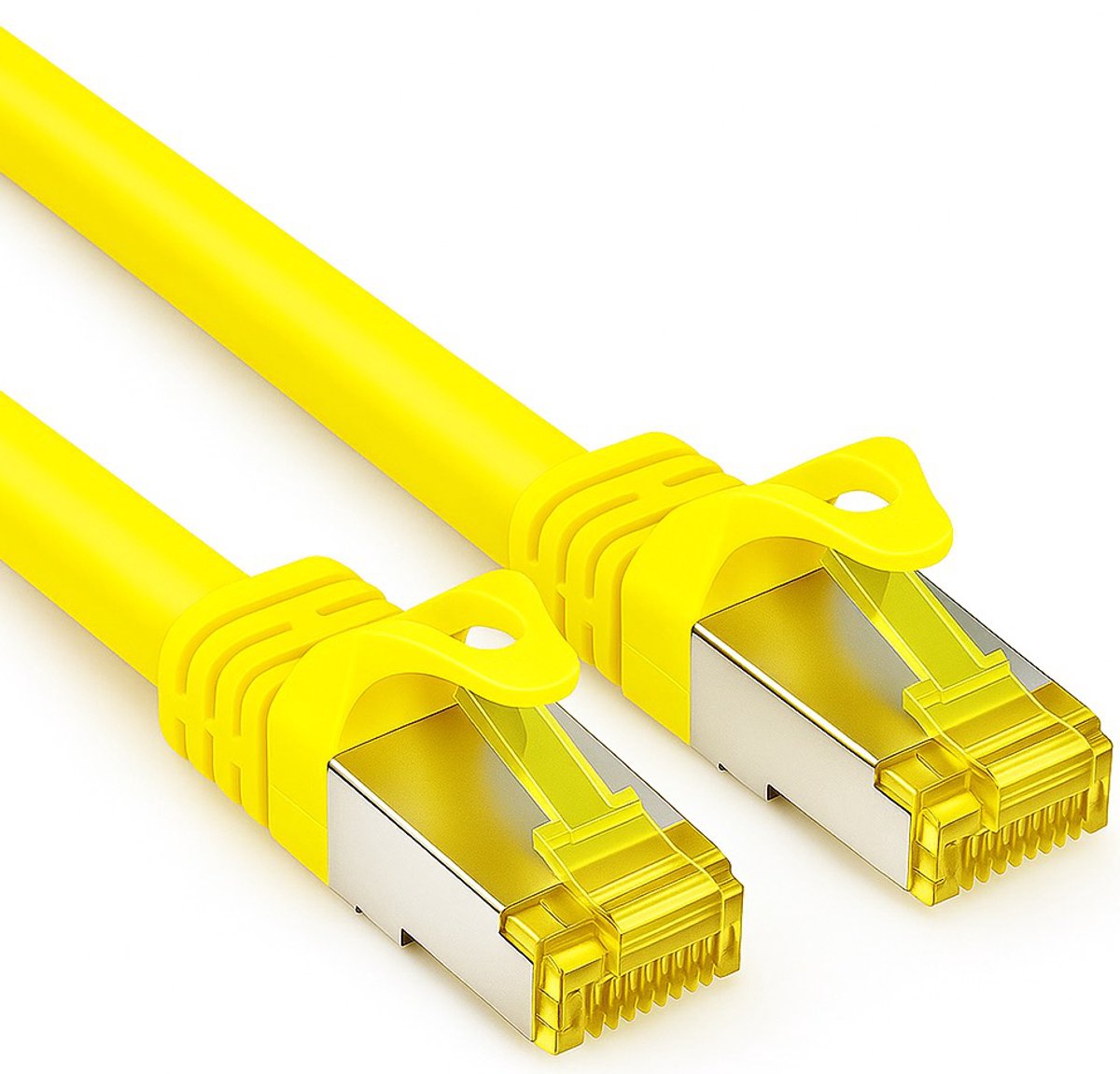 Cat 7 - S/FTP - Netwerkkabel - Patchkabel - Afgeschermd - 10 Gbps - 25 meter – Geel - Allteq