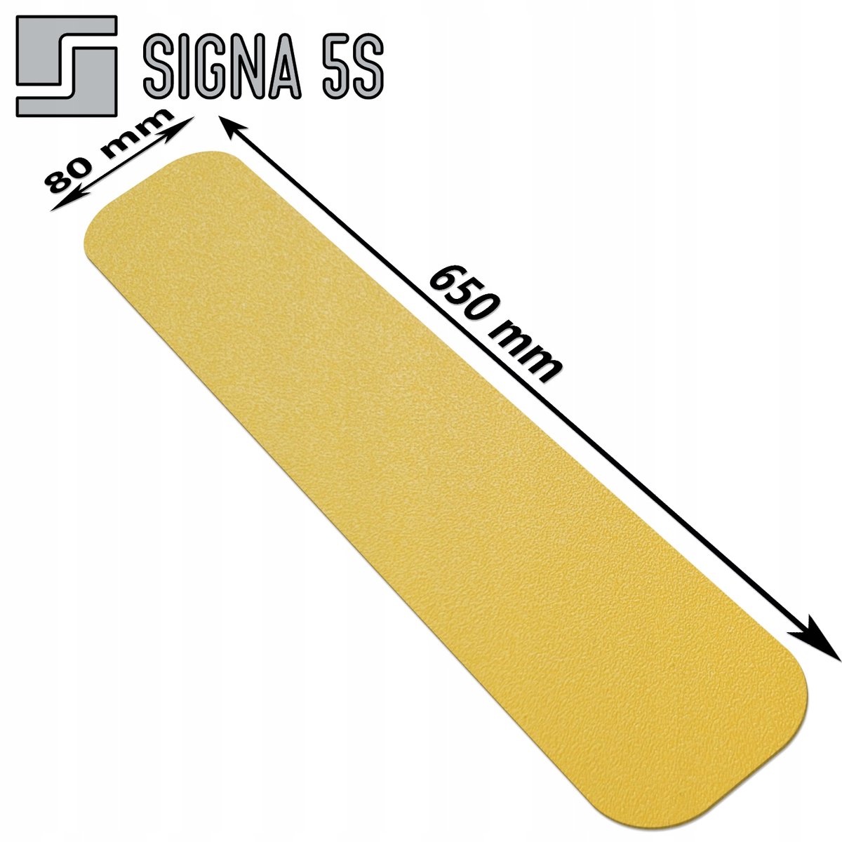 SIGNA 5S Vloermarkering ID 80 Geel Antislip 80x650mm