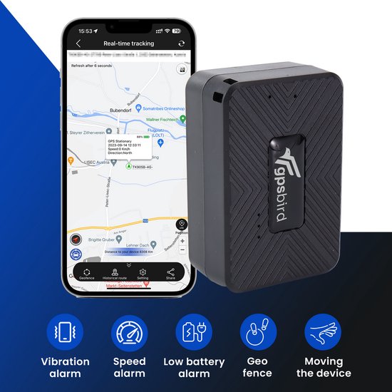 CAIWEIJUN Mini GPS-tracker voor katten, wereldwijde tracking, zonder extra kosten, compatibel met iOS en Android, voor elke halsband, intelligente locatie