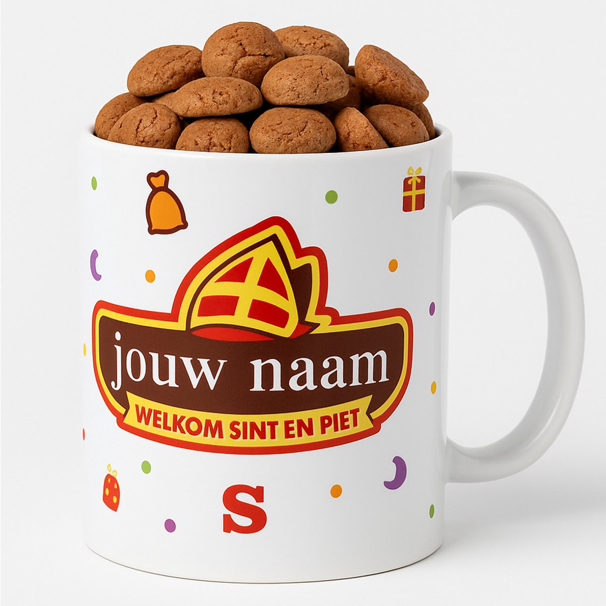 Pepernoot mok- Gepersonaliseerd met naam- Sinterklaas mokken- Cadeautje
