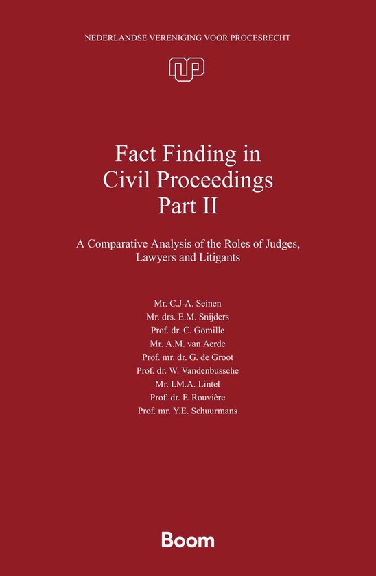 Nederlandse Vereniging voor Procesrecht 52 - Fact Finding in ... - cover