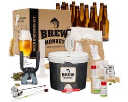 Brew Monkey Premium Blond - Bierbrouwpakket - Brouwen met Verse Ingrediënten - Zelf Bier Brouwen Bierpakket - Startpakket - Gadgets Mannen - Verjaardagscadeau voor Mannen - Uniek kerstcadeau
