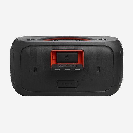 JBL PartyBox On The Go 2 – Draagbare Bluetooth Speaker - Met Draadloze Microfoon - Handige Schouderriem - LED verlichting - Spatwaterdicht - Zwart