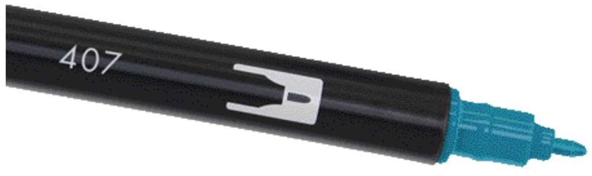 Tombow Brush pen - ABT 407 - Dual brushpen - Tiki Teal - Blauw — afbeelding 3