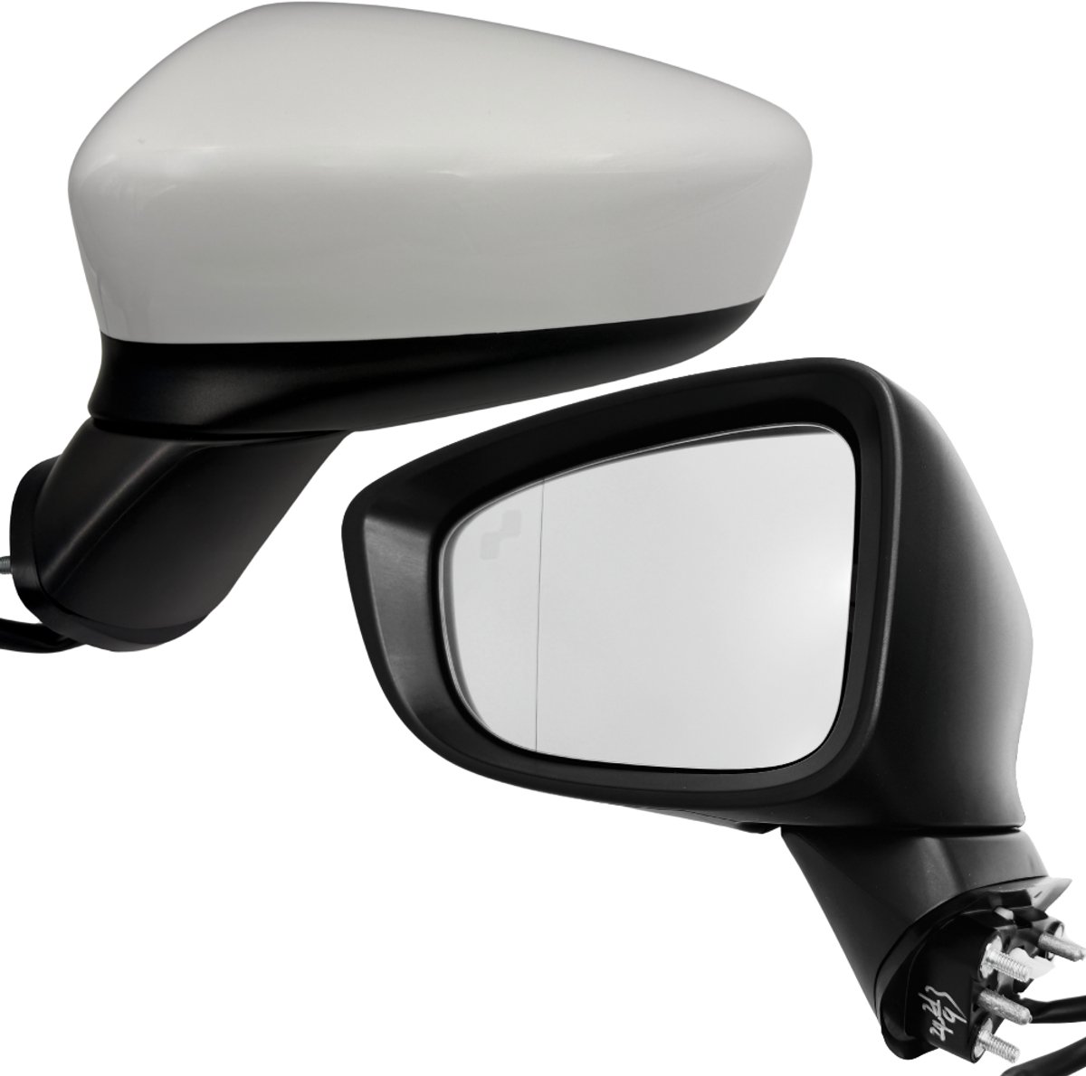 BILMAX Linker Buitenspiegel Vervanging voor Mazda 6 (GJ/GL) 2012–2022, Elektrisch Verstelbaar, Elektrisch Inklapbaar, Met Dodehoekassistent (BSM), Met Richtingaanwijzer, Verwarmd, Wit, 9-Pins (Bestuurderszijde)
