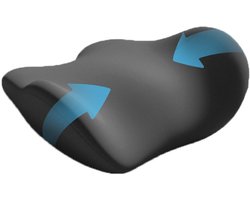 Lendensteunkussen - Lendensteunkussen voor in bed - Lendenkussen voor in bed - Ergonomische lendensteun - Platliggend kussen - Verlicht lage rugpijn - Geschikt voor auto's, bedden, stoelen, banken - Zwart