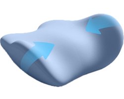 Lendensteunkussen - Lendensteunkussen voor in bed - Lendenkussen voor in bed - Ergonomische lendensteun - Platliggend kussen - Verlicht lage rugpijn - Geschikt voor auto's, bedden, stoelen, banken - Blauw