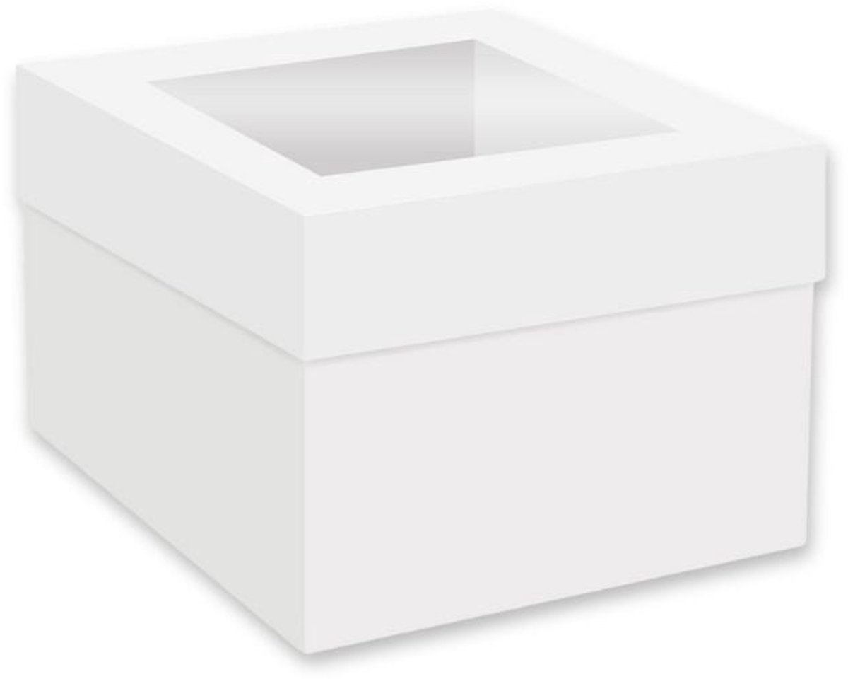 Simply Making Taartdoos Venster Wit 15x15x15cm pk/25